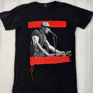 Sam Hunt Summer 2015 Tour T-Shirt Mens Small Black Graphic Band Tee Short Sleeve